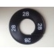 Maatring 9cm zwart/wit 28 